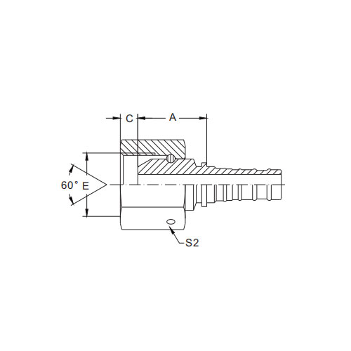 22613-W Bspp Hun 60° Cone Interlock