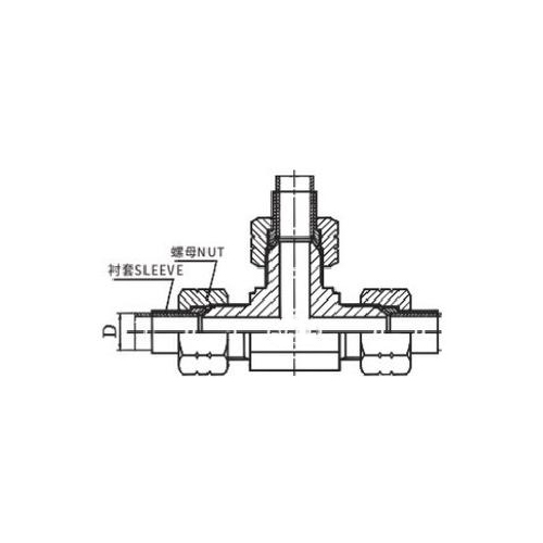 JIC Mand 74° Cone Tee